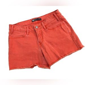 Vintage Levi's Orange Denim Jean Cut-Off Shorts - Size 8